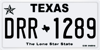 TX license plate DRR1289