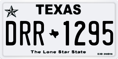 TX license plate DRR1295
