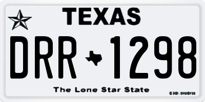 TX license plate DRR1298