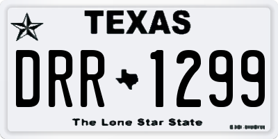 TX license plate DRR1299