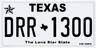 TX license plate DRR1300
