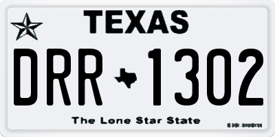 TX license plate DRR1302