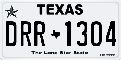 TX license plate DRR1304
