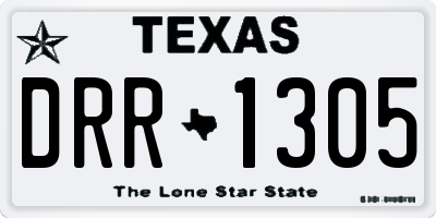 TX license plate DRR1305