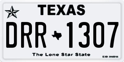 TX license plate DRR1307