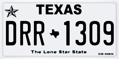 TX license plate DRR1309