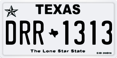 TX license plate DRR1313