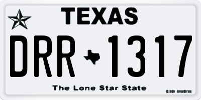TX license plate DRR1317