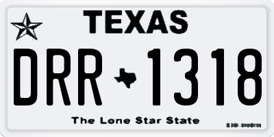 TX license plate DRR1318