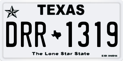 TX license plate DRR1319