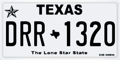 TX license plate DRR1320