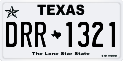 TX license plate DRR1321