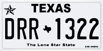 TX license plate DRR1322
