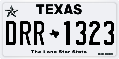 TX license plate DRR1323