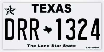 TX license plate DRR1324