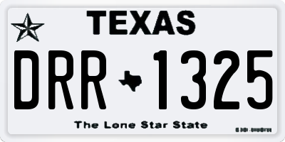 TX license plate DRR1325