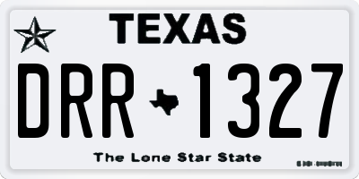 TX license plate DRR1327