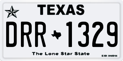 TX license plate DRR1329
