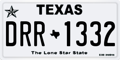 TX license plate DRR1332