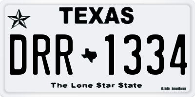 TX license plate DRR1334