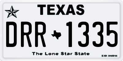TX license plate DRR1335