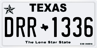 TX license plate DRR1336