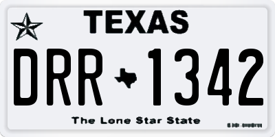 TX license plate DRR1342