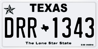 TX license plate DRR1343