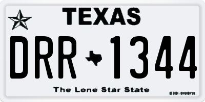 TX license plate DRR1344
