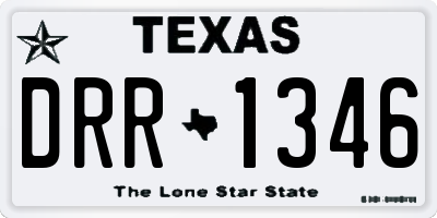 TX license plate DRR1346