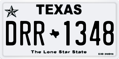 TX license plate DRR1348