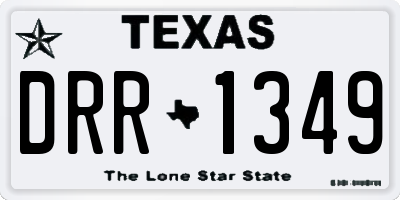 TX license plate DRR1349