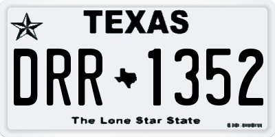 TX license plate DRR1352