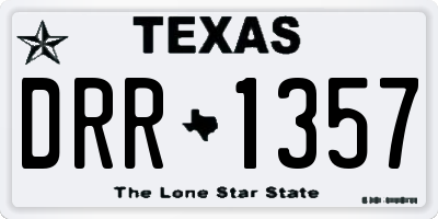 TX license plate DRR1357