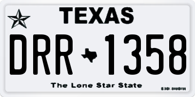 TX license plate DRR1358