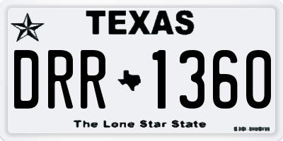 TX license plate DRR1360