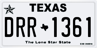 TX license plate DRR1361
