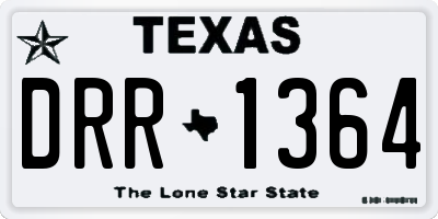 TX license plate DRR1364