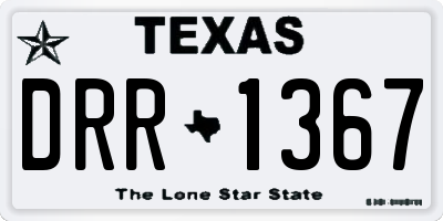 TX license plate DRR1367