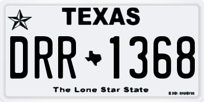 TX license plate DRR1368
