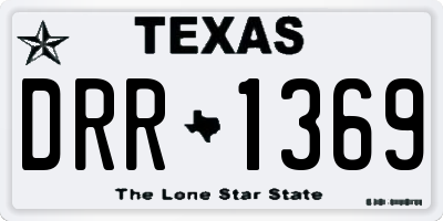 TX license plate DRR1369