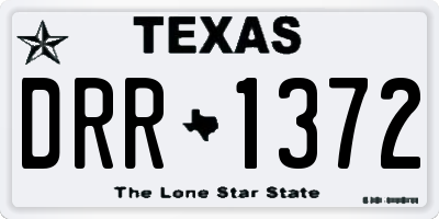 TX license plate DRR1372