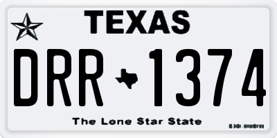 TX license plate DRR1374