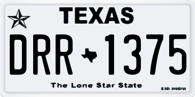 TX license plate DRR1375