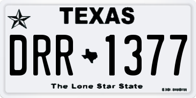 TX license plate DRR1377