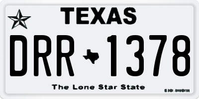 TX license plate DRR1378