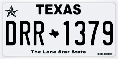 TX license plate DRR1379