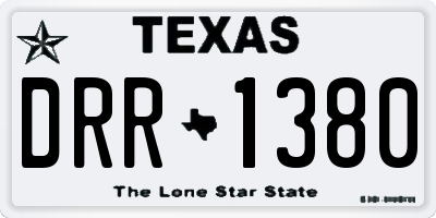 TX license plate DRR1380