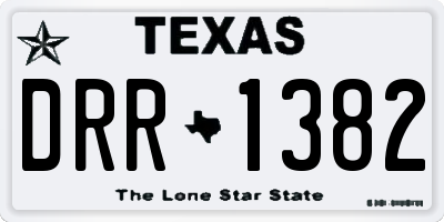 TX license plate DRR1382