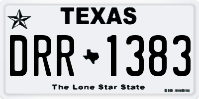 TX license plate DRR1383